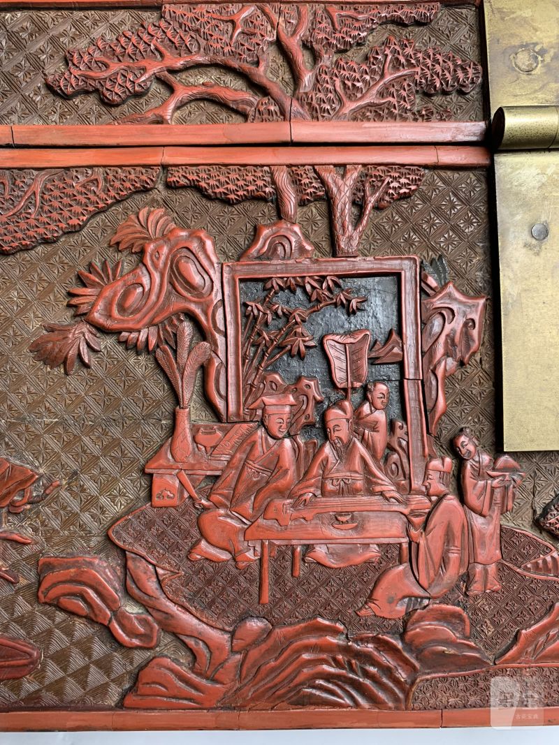 明 “黄成造”款剔红郭子仪祝寿图箱 - 图21